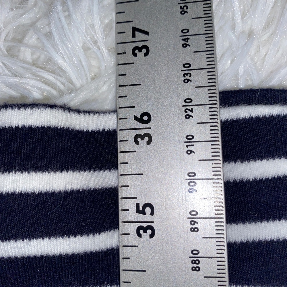 Talbots Navy/White striped sleeveless dress with pockets - Picture 6 of 6